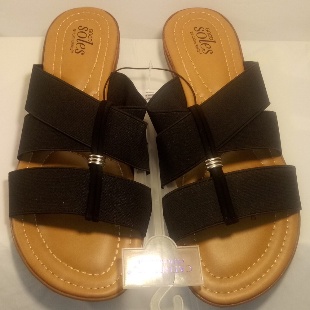 GOOD SOLES SLIDE SANDALS BY CATHERINE'S SIZE 8/9